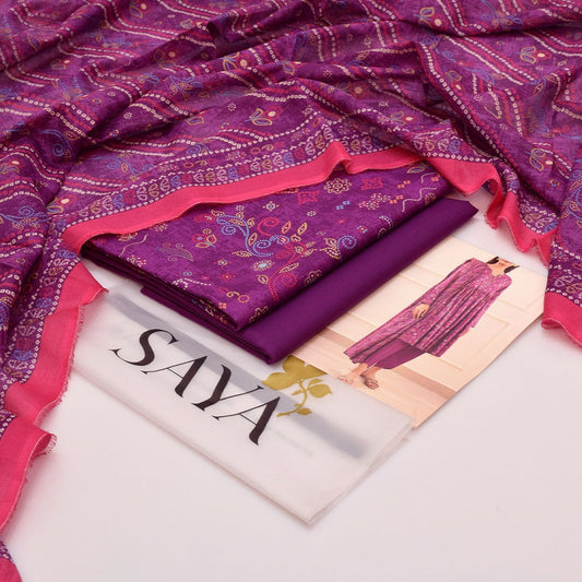 SAYA |3| PCS UNSTITCHED LAWN